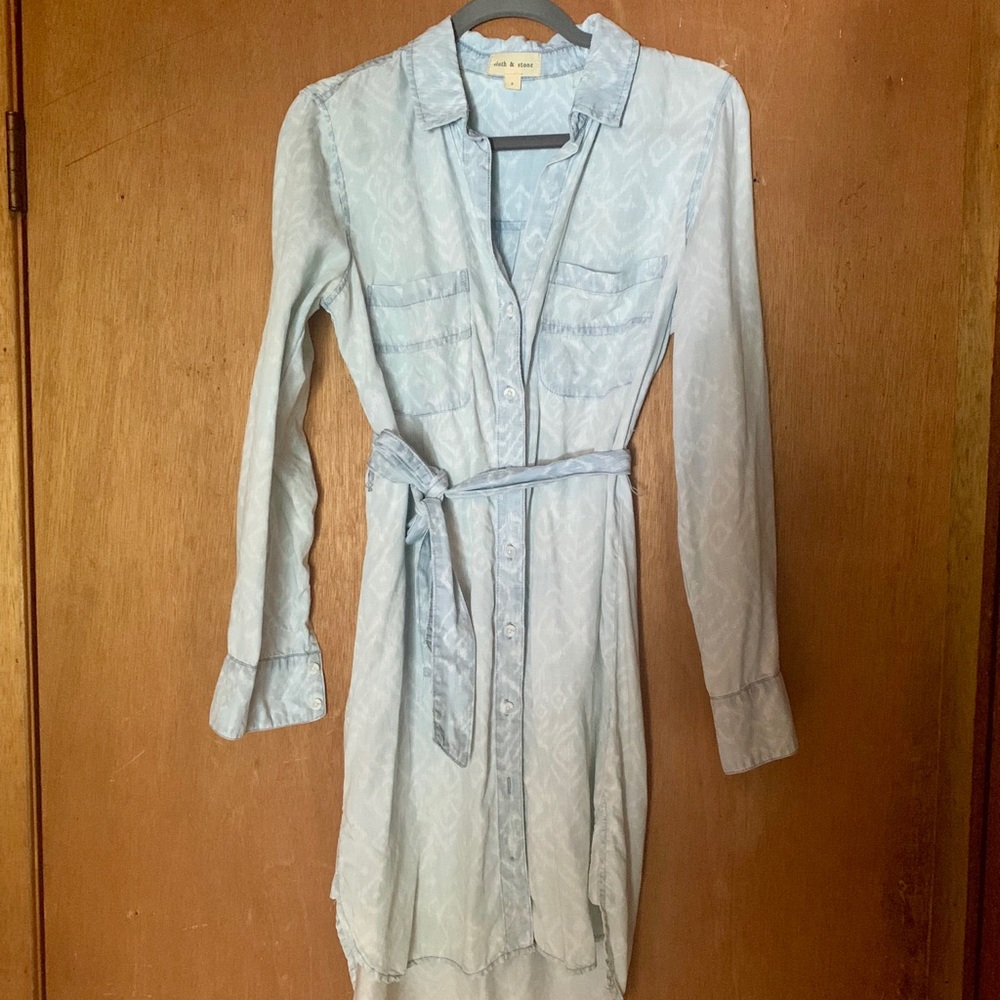 Anthropologie cloth and stone Ikat shirt dress